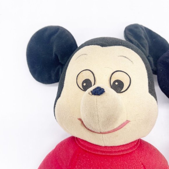 Knickerbocker Vintage Mickey Mouse Plush Lot 2 Stuffed Animals Poor Condition - Picture 5 of 5